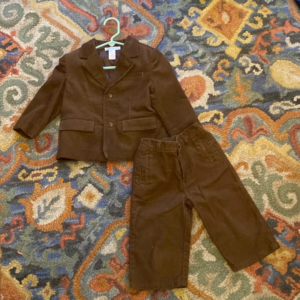 Janie and Jack corduroy suit. 12-24 months and 12-18 months.